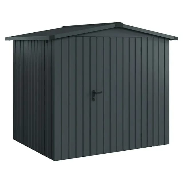 Hörmann EcoStar Gerätehaus Euroline Satteldach 1-flg 237 x 181 cm Anthrazitgrau