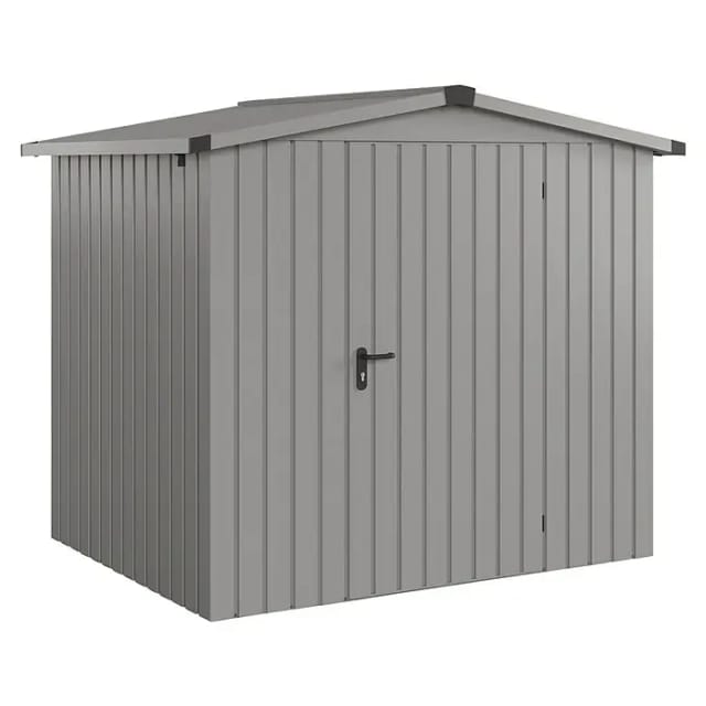 Hörmann EcoStar Gerätehaus Euroline Satteldach 1-flg 237 x 181 cm Graualuminium