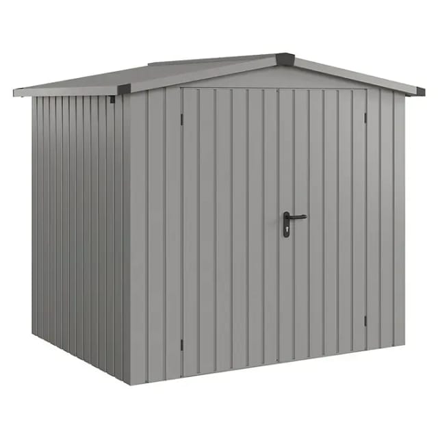 Hörmann EcoStar Gerätehaus Euroline Satteldach 2-flg 237 x 181 cm Graualuminium