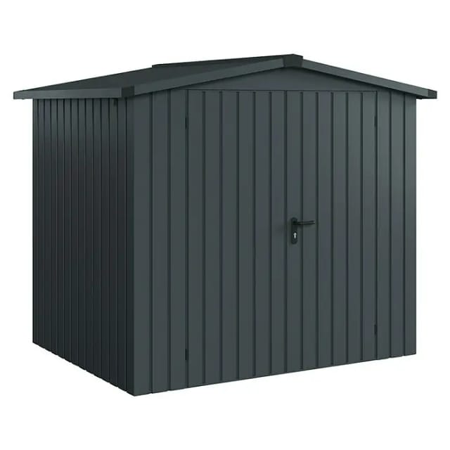 Hörmann EcoStar Gerätehaus Euroline Satteldach 2-flg 237 x 181 cm Anthrazitgrau