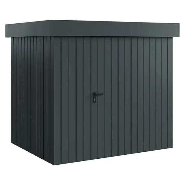 Hörmann EcoStar Gerätehaus Euroline Flachdach 1-flg 237 x 181 cm Anthrazitgrau