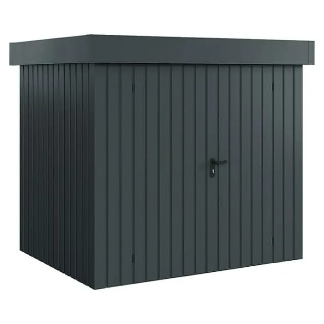 Hörmann EcoStar Gerätehaus Euroline Flachdach 2-flg 237 x 181 cm Anthrazitgrau