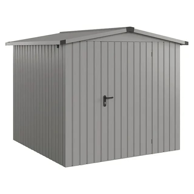 Hörmann EcoStar Gerätehaus Euroline Satteldach 1-flg 237 x 229 cm Graualuminium