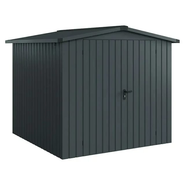 Hörmann EcoStar Gerätehaus Euroline Satteldach 2-flg 237 x 229 cm Anthrazitgrau