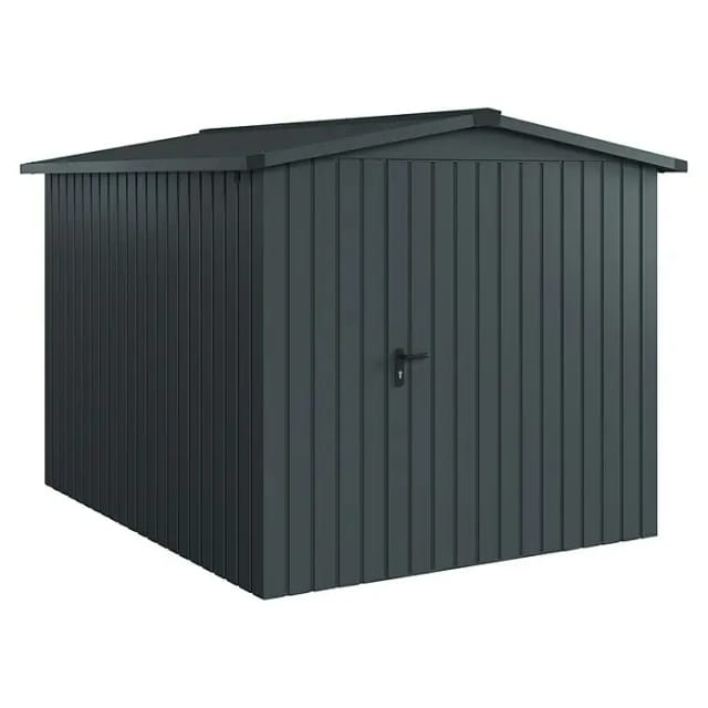 Hörmann EcoStar Gerätehaus Euroline Satteldach 1-flg 237 x 278 cm Anthrazitgrau