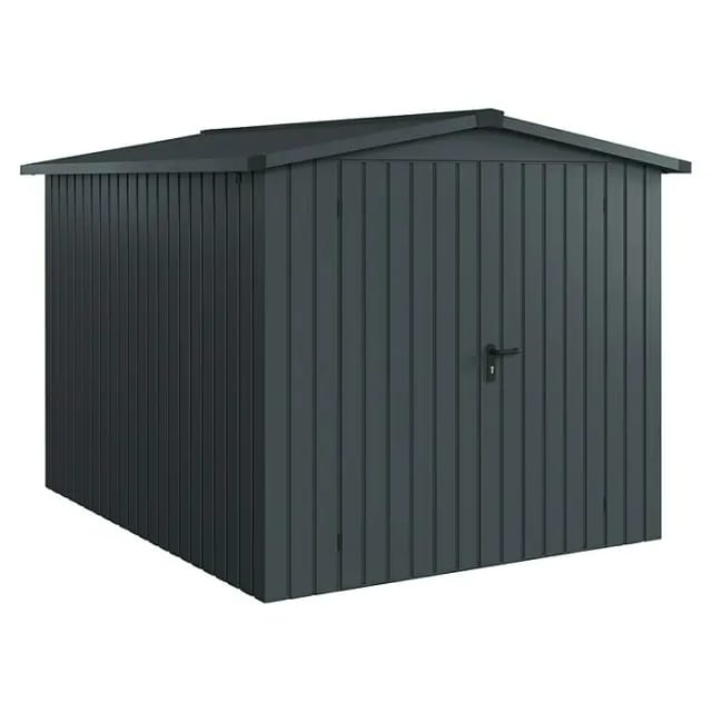 Hörmann EcoStar Gerätehaus Euroline Satteldach 2-flg 237 x 278 cm Anthrazitgrau
