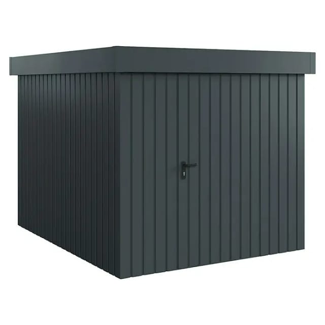 Hörmann EcoStar Gerätehaus Euroline Flachdach 1-flg 237 x 278 cm Anthrazitgrau