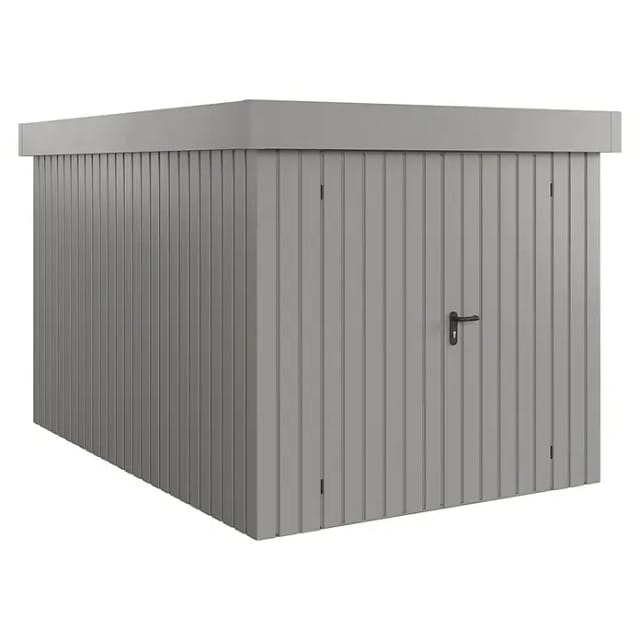 Hörmann EcoStar Gerätehaus Euroline Flachdach 2-flg 237 x 325 cm Graualuminium