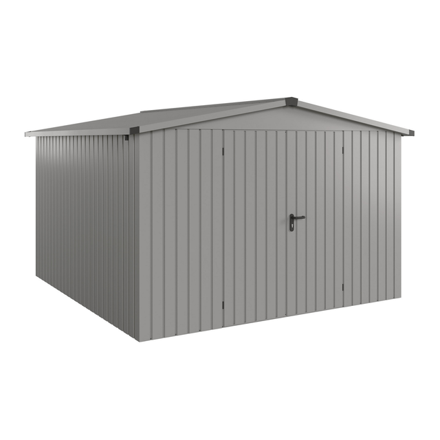 Hörmann EcoStar Gerätehaus Euroline Satteldach 2-flg 333 x 325 cm Graualuminium