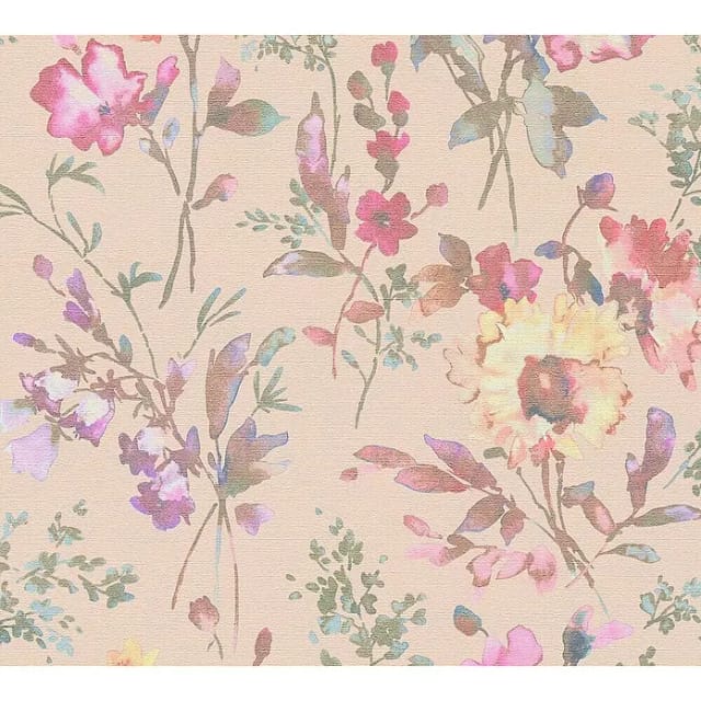 AS Creation Vliestapete Blüten 10,05 x 0,53 m Beige-Rosa FSC®