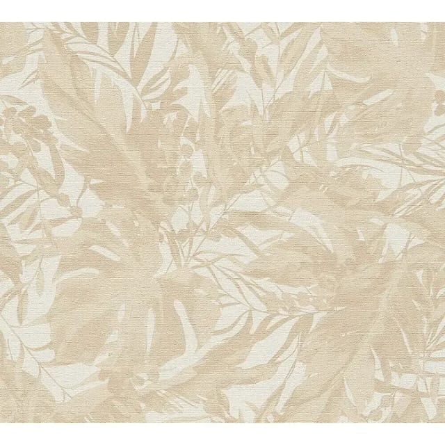 AS Creation Vliestapete Blätter 10,05 x 0,53 m Weiß-Beige FSC®