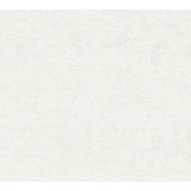 AS Creation Vliestapete Uni Textiloptik 10,05 x 0,53 m Weiß FSC®