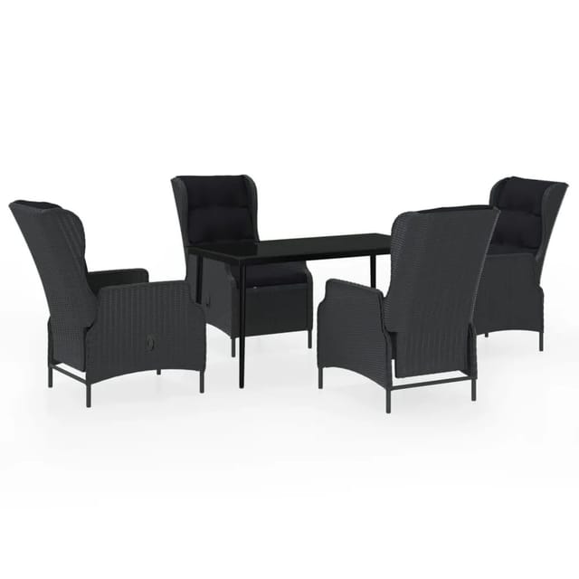 vidaXL 5-Tlg Garten-Essgruppe Dunkelgrau 3099657