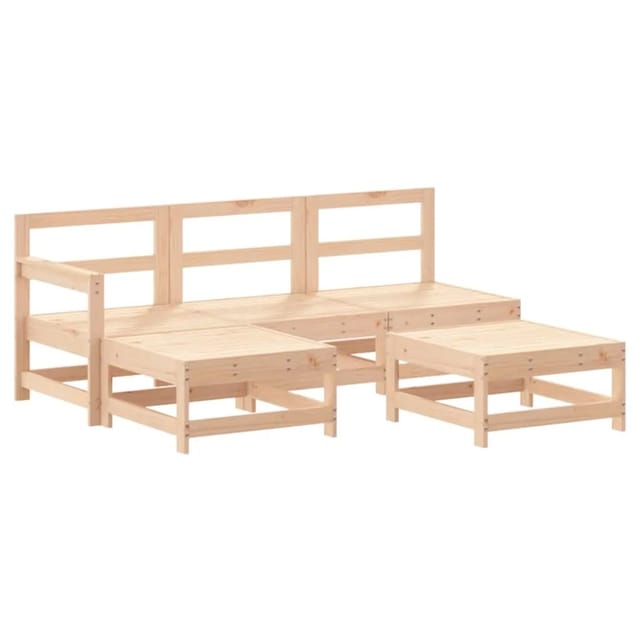 vidaXL 5-Tlg Garten-Lounge-Set Massivholz Kiefer 3186543