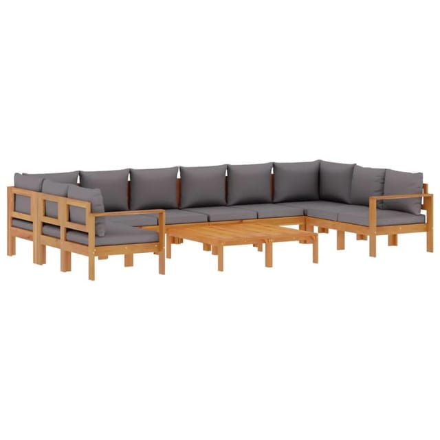 vidaXL 8-Tlg Garten-Sofagarnitur mit Kissen Massivholz Akazie 3214866