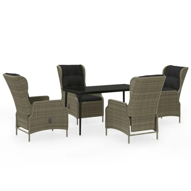 vidaXL 5-Tlg Garten-Essgruppe Braun 3099669