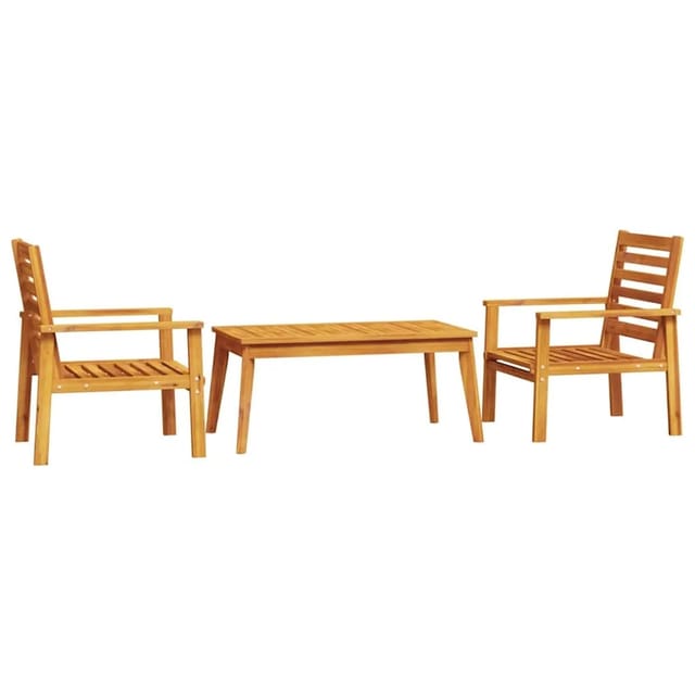 vidaXL 3-Tlg Garten-Lounge-Set Massivholz Akazie 3211806