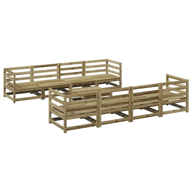 vidaXL 9-Tlg Garten-Sofagarnitur Kiefernholz Imprägniert 3299357