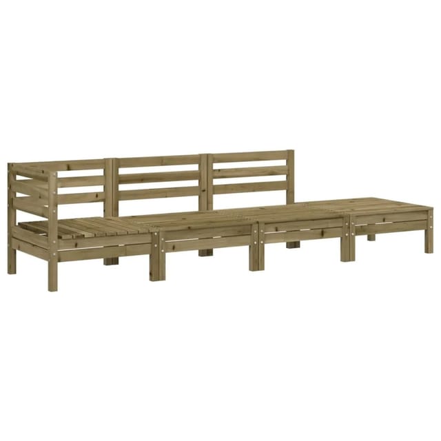 vidaXL Gartensofa 4-Sitzer Kiefernholz Imprägniert 838053