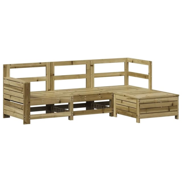 vidaXL 4-Tlg Garten-Sofagarnitur Kiefernholz Imprägniert 3250771