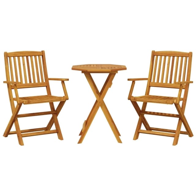 vidaXL 3-Tlg Bistro-Set Klappbar Massivholz Akazie 3295250