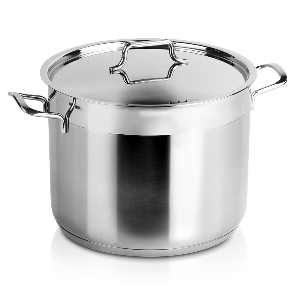 Orion Anett Topf Mit Deckel, Edelstahl, 24 Cm, 8,1 L, Premium Groß
