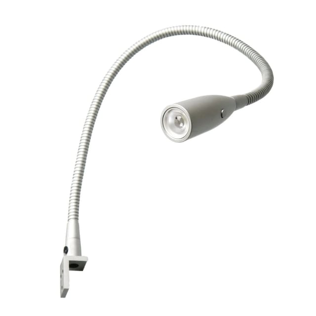 kalb LED Bettleuchte Aluminium Silbergrau Warmweiß Leseleuchte Nachttischlampe 1er Set Silbergrau