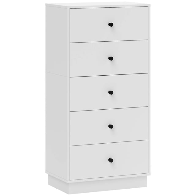 HOMCOM Kommode Spanplatte 47L x 29B x 95H cm Weiß