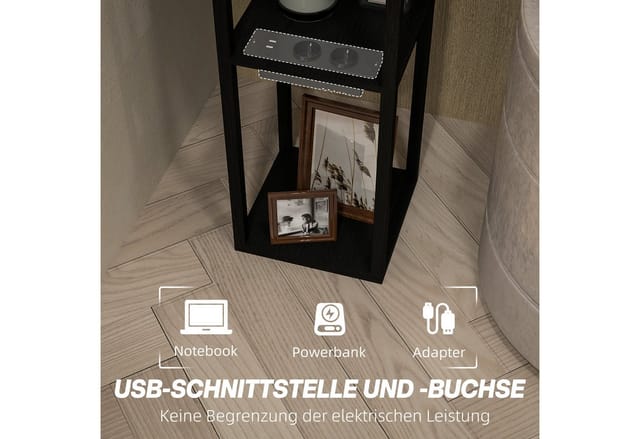 HOMCOM Stehlampe MDF Sperrholz 26L x 26B x 159H cm Schwarz Weiß