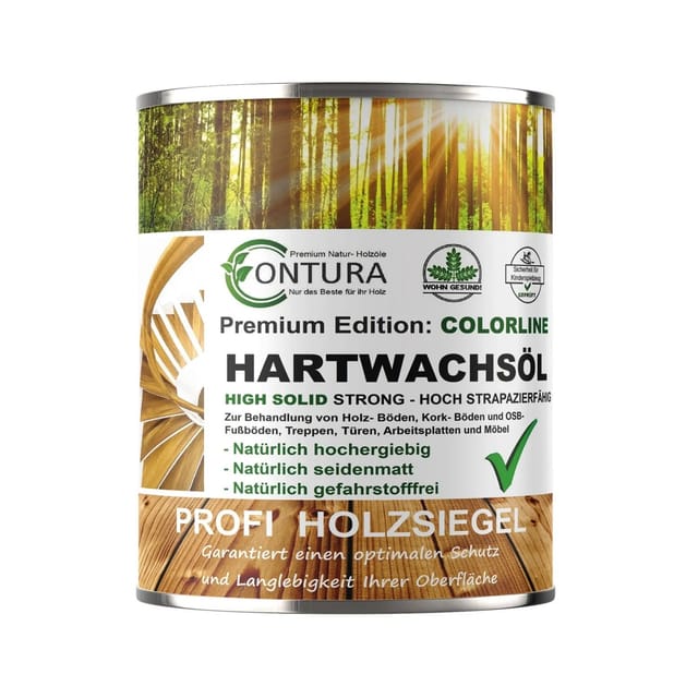 Contura Hartwachsöl Colorline FARBIG Fußbodenöl Parkettöl Möbelöl Holzöl 750ml 12 Nightly