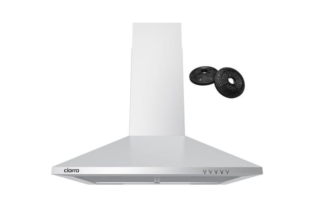 CIARRA Dunstabzugshaube A++ 370 m³/h 60 cm 3 Stufen Abzugshaube VMS6201
