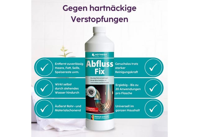 Hotrega Abfluss Fix Rohrreiniger Konzentrat 1 L