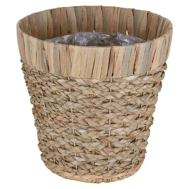 A.H.G. Pflanzkorb Bananenblatt mit Polybeutel Ø 24 cm x 23,5 cm Beige-Natur