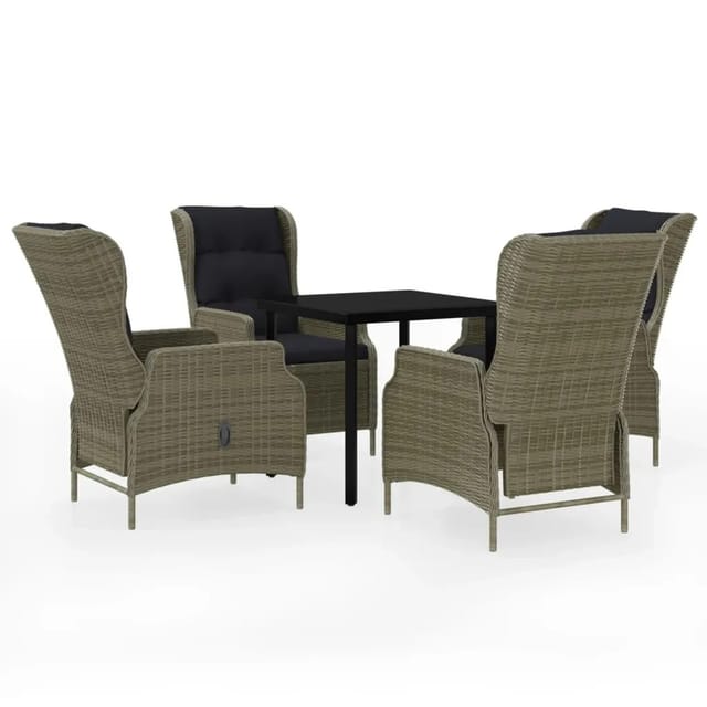 vidaXL 5-Tlg Garten-Essgruppe Braun 3099650