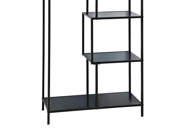 Svita Kela Metallregal 6 Ebenen Küchenregal Badregal Industrial Style Schwarz