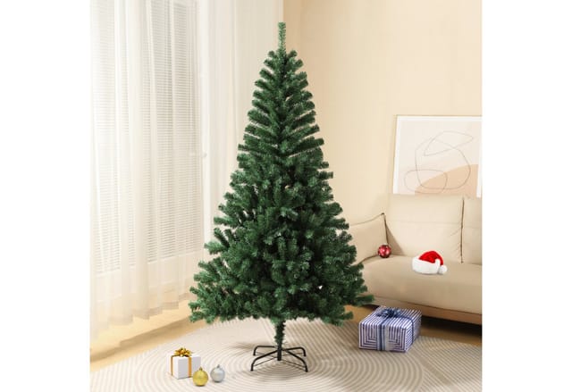 Svita Weihnachtsbaum Künstlich 1150 Zweig-Spitzen Inkl. Metall Ständer Tannenbaum Kunstbaum Luvi-Nadeln 210cm