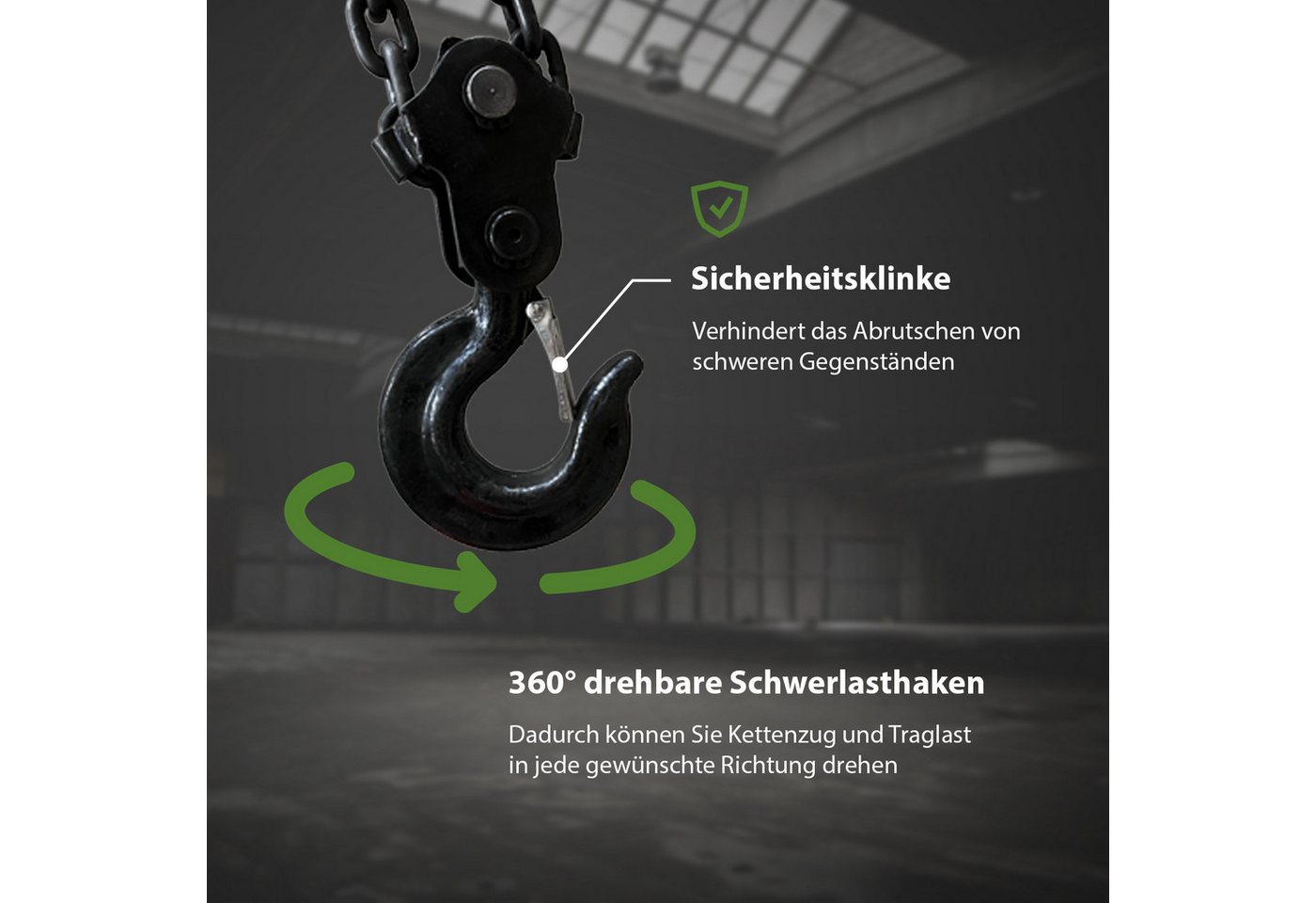 TRUTZHOLM Kettenzug mit Doppelbremse HSC 3000kg Tragkraft 3m Hubhöhe Bild 5