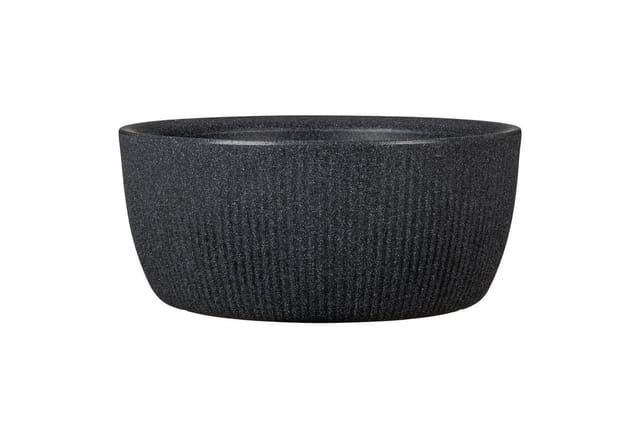 Scheurich Pflanzschale Linetto Ø 38,6 cm x 17,1 cm Stony Black