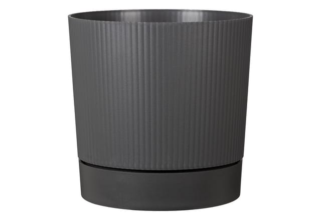 Scheurich Pflanztopf Lino+ Ø 28,97 cm x 29 cm Metallic Grey