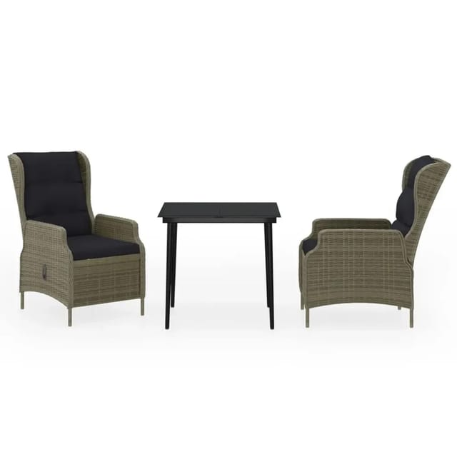 vidaXL 3-Tlg Garten-Essgruppe Braun 3099667