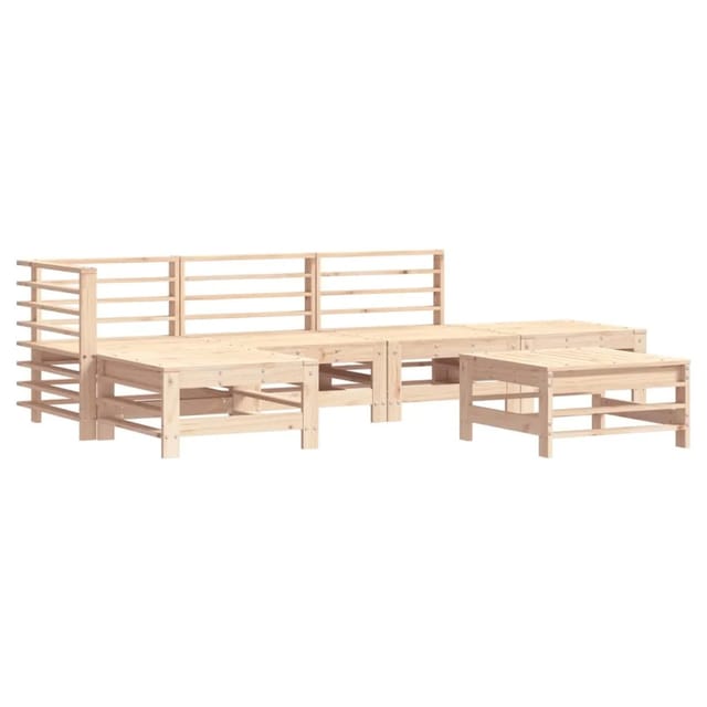 vidaXL 6-Tlg Garten-Lounge-Set Massivholz Kiefer 3186326