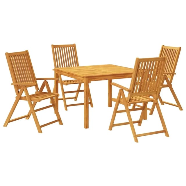 vidaXL 5-Tlg Garten-Essgruppe Massivholz Akazie 3295256
