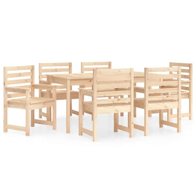 vidaXL 7-Tlg Garten-Essgruppe Massivholz Kiefer 3154713