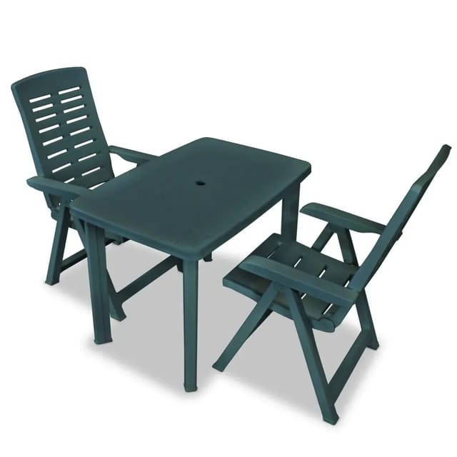 vidaXL 3-Tlg Bistro-Set Kunststoff Grün 275078