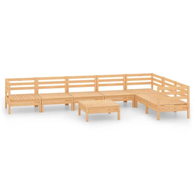 vidaXL 8-Tlg Garten-Lounge-Set Massivholz Kiefer 3083019