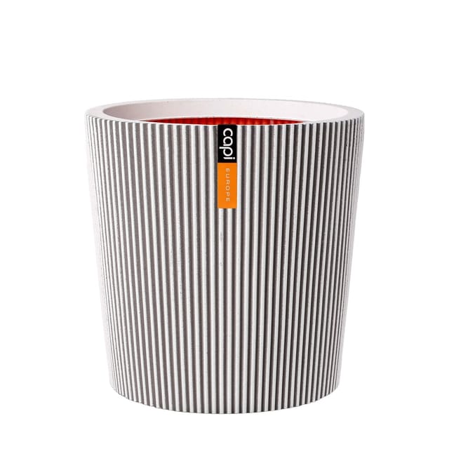 Capi Europe Blumentopf Konisch Groove NL Ø 45 cm x 41 cm Elfenbein