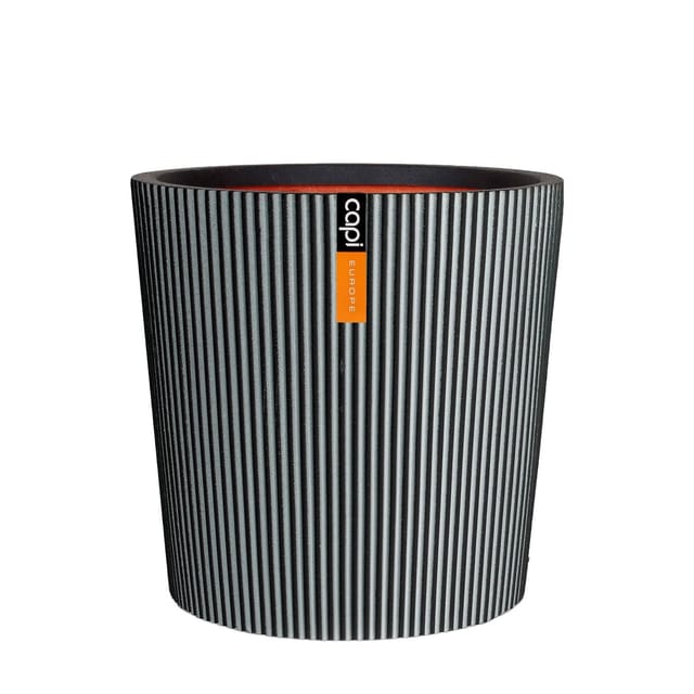 Capi Europe Blumentopf Konisch Groove NL Ø 36 cm x 34 cm Anthrazit