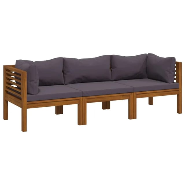 vidaXL 3-Sitzer-Gartensofa mit Auflage Akazie Massivholz 3086900
