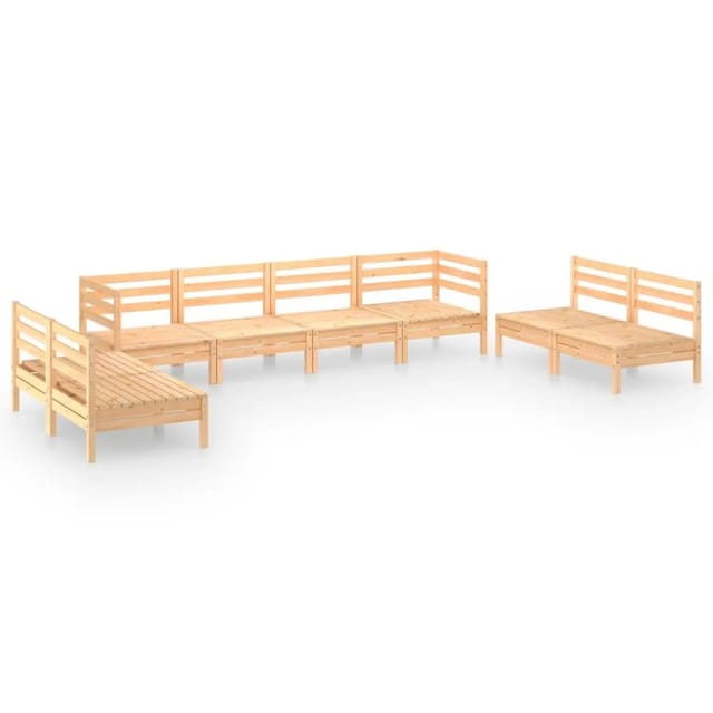 vidaXL 8-Tlg Garten-Lounge-Set Massivholz Kiefer 3082572