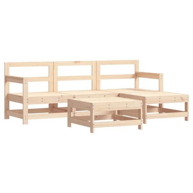 vidaXL 5-Tlg Garten-Lounge-Set Massivholz Kiefer 3186179